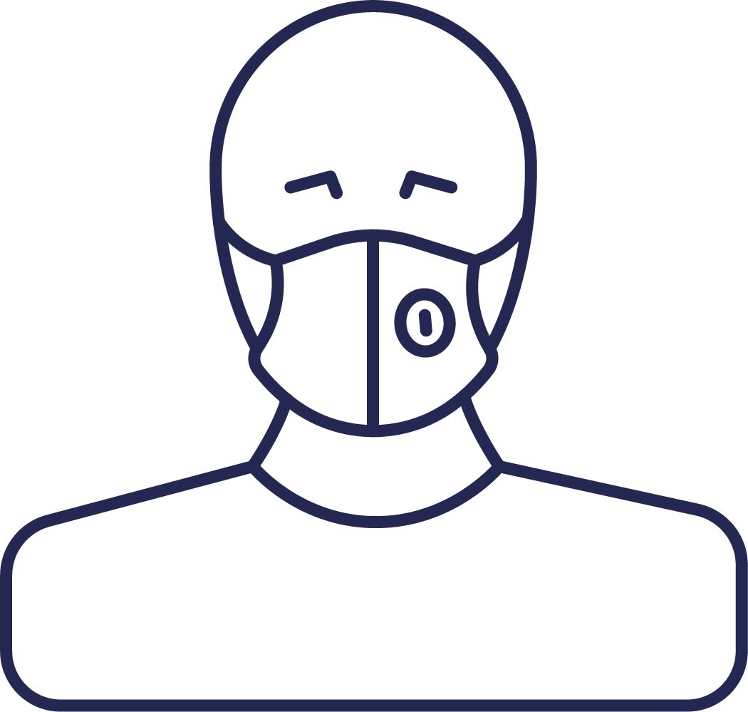 Person with mask icon