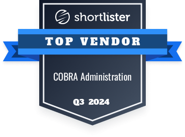 Shortlister Top Vendor Badge for COBRA Administration Q3 2024