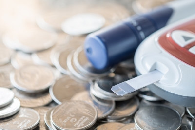 glucose test on top of coins