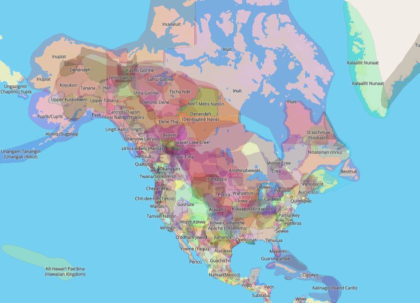 map of native american land