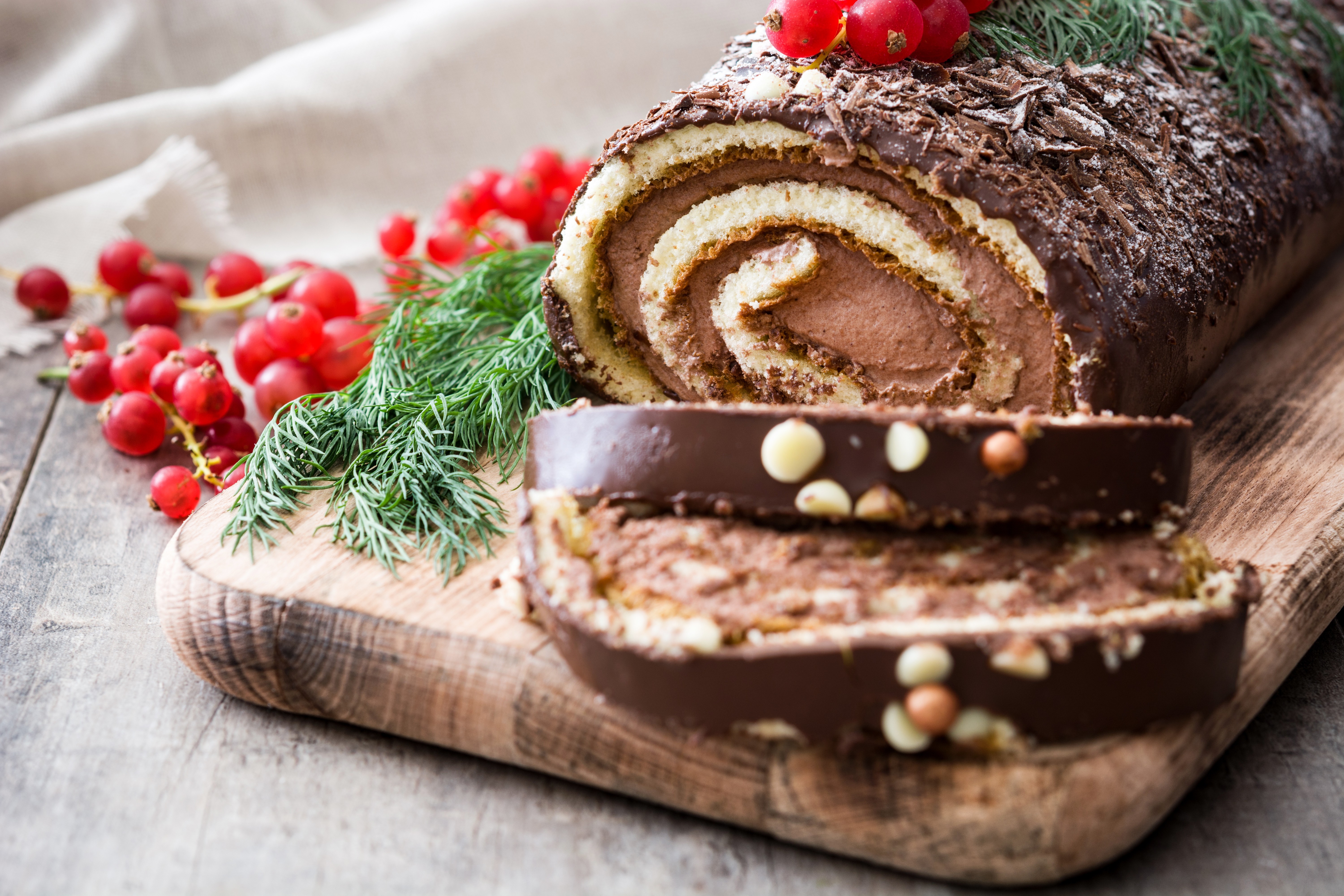 chocolate yule log